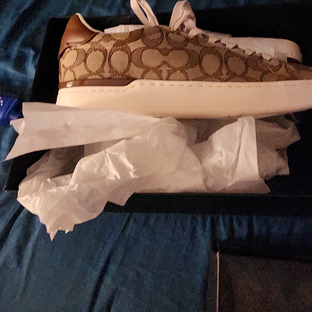 Coach Brown and Tan Athletic Shoes